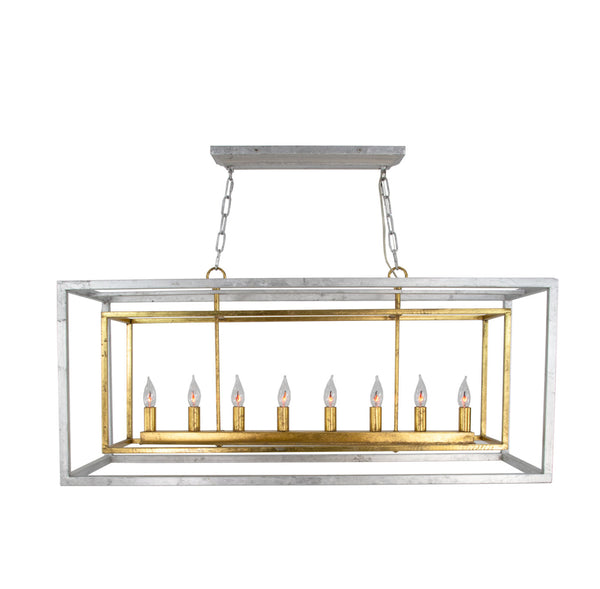Zeugma LA616 Silver and Gold Rectangular Light