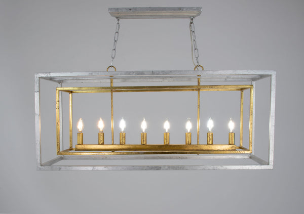 Zeugma LA616 Silver and Gold Rectangular Light