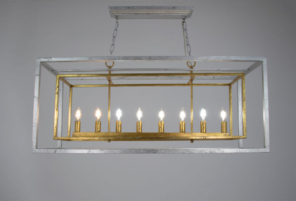 Zeugma LA616 Silver and Gold Rectangular Light