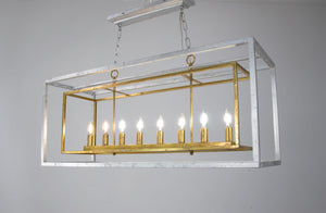 Zeugma LA616 Silver and Gold Rectangular Light