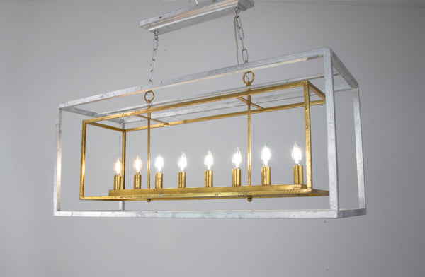 Zeugma LA616 Silver and Gold Rectangular Light