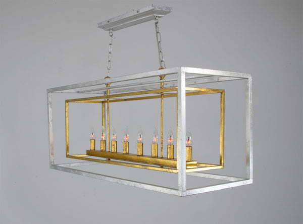 Zeugma LA616 Silver and Gold Rectangular Light
