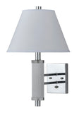 Cal Lighting 60W Wall Lp with On Off Push Swch LA-8003WL-1CH Chrome LA-8003WL-1CH