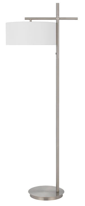 Cal Lighting Laval Metal Floor Lamp with Pole Rocker Switch LA-8039FL Brushed Steel LA-8039FL