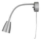 Cal Lighting 6W LED Gooseneck Bedside Reading Light (3K, 6W Gu10 Bulb Included) LA-8047 Brushed Steel LA-8047