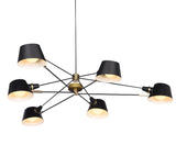 Bethel Black Chandelier in Metal & Aluminum