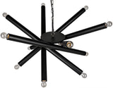 Noir Lex Chandelier LAMP411MTB