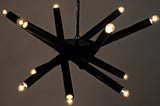 Noir Lex Chandelier LAMP411MTB