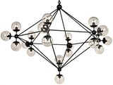 Noir Pluto Chandelier LAMP478MTB-L