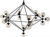 Noir Pluto Chandelier LAMP478MTB-L