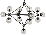 Noir Pluto Chandelier LAMP478MTB-S