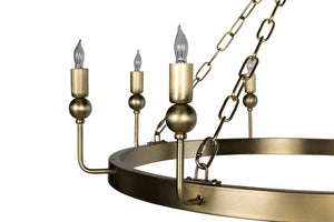 Noir Blinder Chandelier LAMP562MB