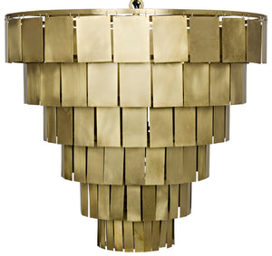 Noir Shield Chandelier LAMP610MB