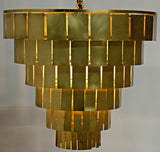 Noir Shield Chandelier LAMP610MB