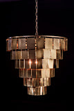 Noir Shield Chandelier LAMP610MB