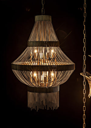Noir Domo Chandelier LAMP695MB