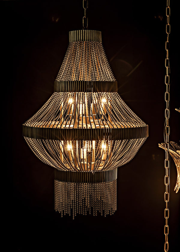 Noir Domo Chandelier LAMP695MB