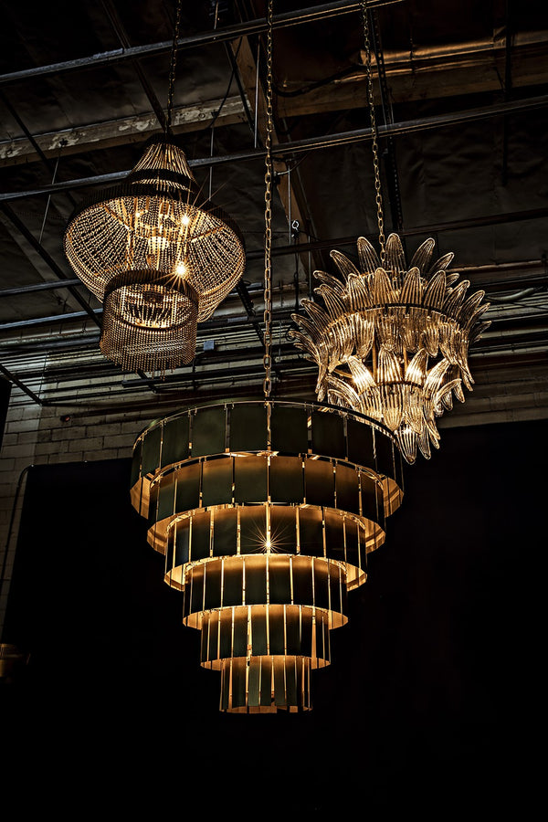 Noir Domo Chandelier LAMP695MB