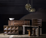 Noir Bero Chandelier LAMP696MB