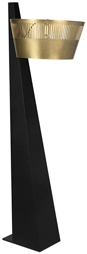 Noir Claudius Floor Lamp LAMP759MB