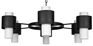 Noir Socrates Chandelier LAMP763MTB