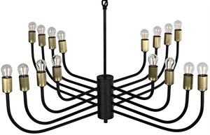 Noir Claude Chandelier LAMP764MTB