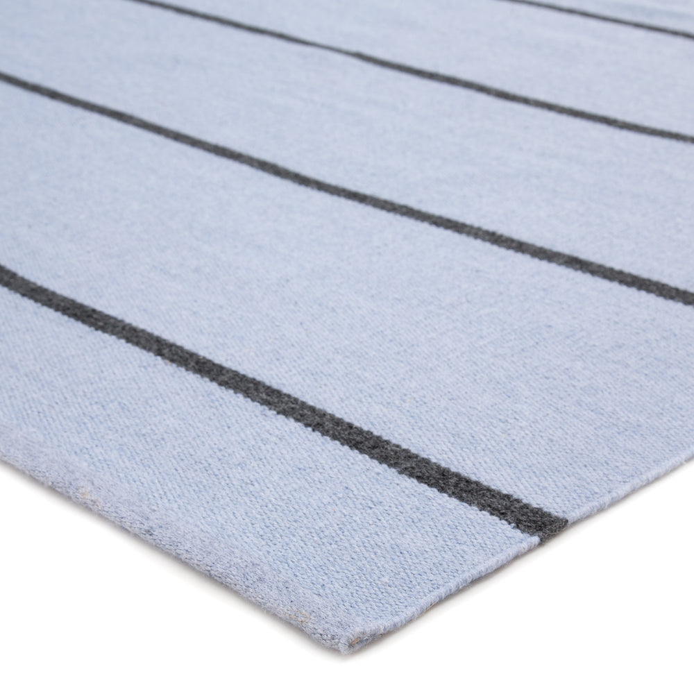 Jaipur Living Corbina Indoor/ Outdoor Stripe Light Blue/ Gray Area Rug (8'10"X11'9")