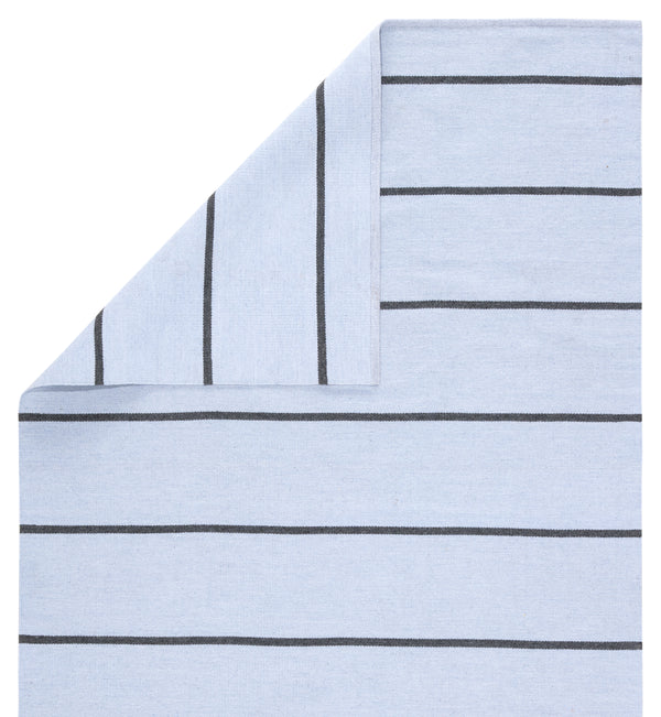 Jaipur Living Corbina Indoor/ Outdoor Stripe Light Blue/ Gray Area Rug (8'10"X11'9")
