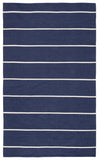 Jaipur Living Corbina Indoor/ Outdoor Stripe Dark Blue/ Ivory Area Rug (8'10"X11'9")
