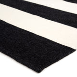 Jaipur Living Remora Indoor/ Outdoor Stripe Black/ Ivory Area Rug (8'10"X11'9")