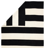 Jaipur Living Remora Indoor/ Outdoor Stripe Black/ Ivory Area Rug (8'10"X11'9")