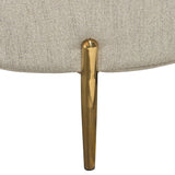 Lane Chair in Light Cream Fabric with Gold Metal Legs by Diamond Sofa