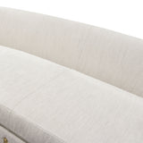Lane Sofa in Light Cream Fabric with Gold Metal Legs by Diamond Sofa