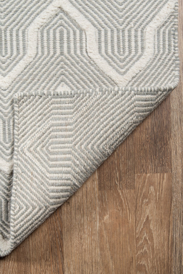 Momeni Erin Gates Langdon LGD-1 Hand Woven Contemporary Geometric Indoor Area Rug Grey 8'6" x 11'6" LANGDLGD-1GRY86B6