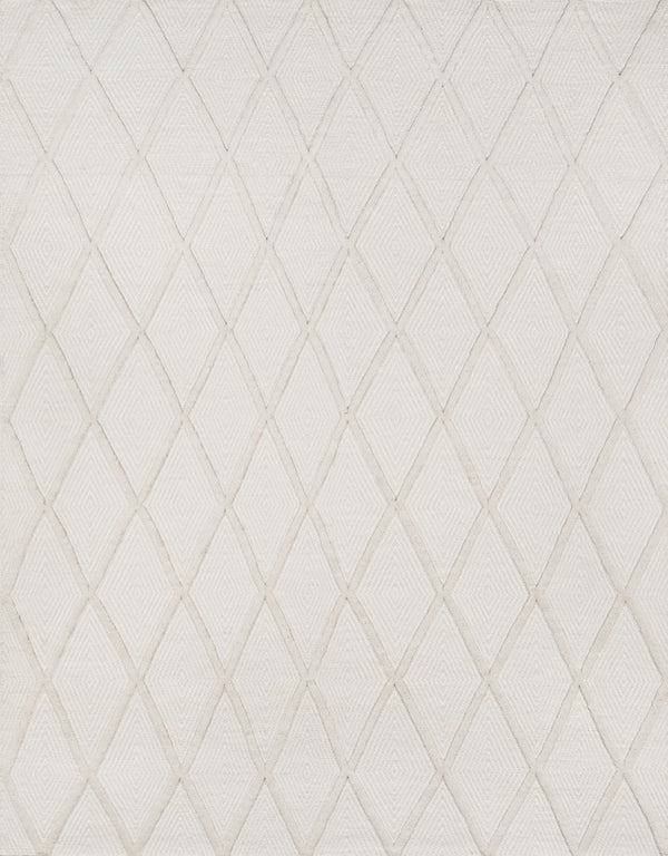 Momeni Erin Gates Langdon LGD-3 Hand Woven Modern Diamond, Dots Indoor Area Rug Beige 8'6" x 11'6" LANGDLGD-3BGE86B6