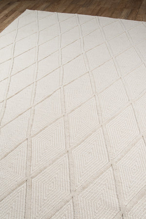Momeni Erin Gates Langdon LGD-3 Hand Woven Modern Diamond, Dots Indoor Area Rug Beige 8'6" x 11'6" LANGDLGD-3BGE86B6