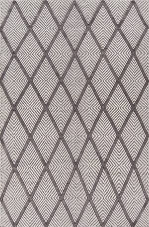 Momeni Erin Gates Langdon LGD-3 Hand Woven Modern Diamond, Dots Indoor Area Rug Charcoal 8'6" x 11'6" LANGDLGD-3CHR86B6