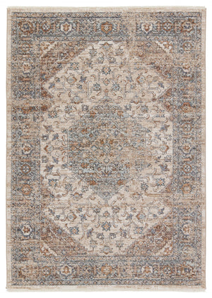 Jaipur Living Lark Heir LAR01 Power Loomed 100% Polyester Medallion Area Rug Beige 100% Polyester RUG155271