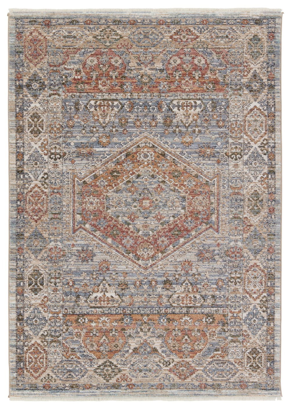 Jaipur Living Lark Madrid LAR02 Power Loomed 100% Polyester Medallion Area Rug Red 100% Polyester RUG155277