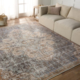 Jaipur Living Lark Lynette LAR03 Power Loomed 100% Polyester Medallion Area Rug Tan 100% Polyester RUG155283