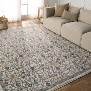 Jaipur Living Lark Primrose LAR04 Power Loomed 100% Polyester Trellis Area Rug Blue 100% Polyester RUG155289