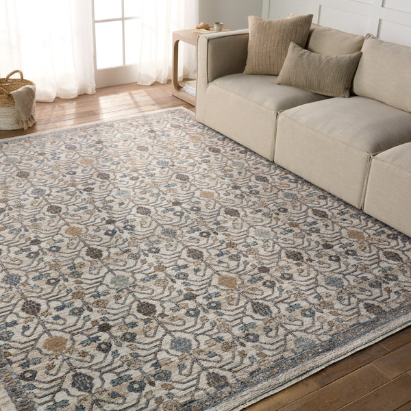 Jaipur Living Lark Primrose LAR04 Power Loomed 100% Polyester Trellis Area Rug Blue 100% Polyester RUG155289