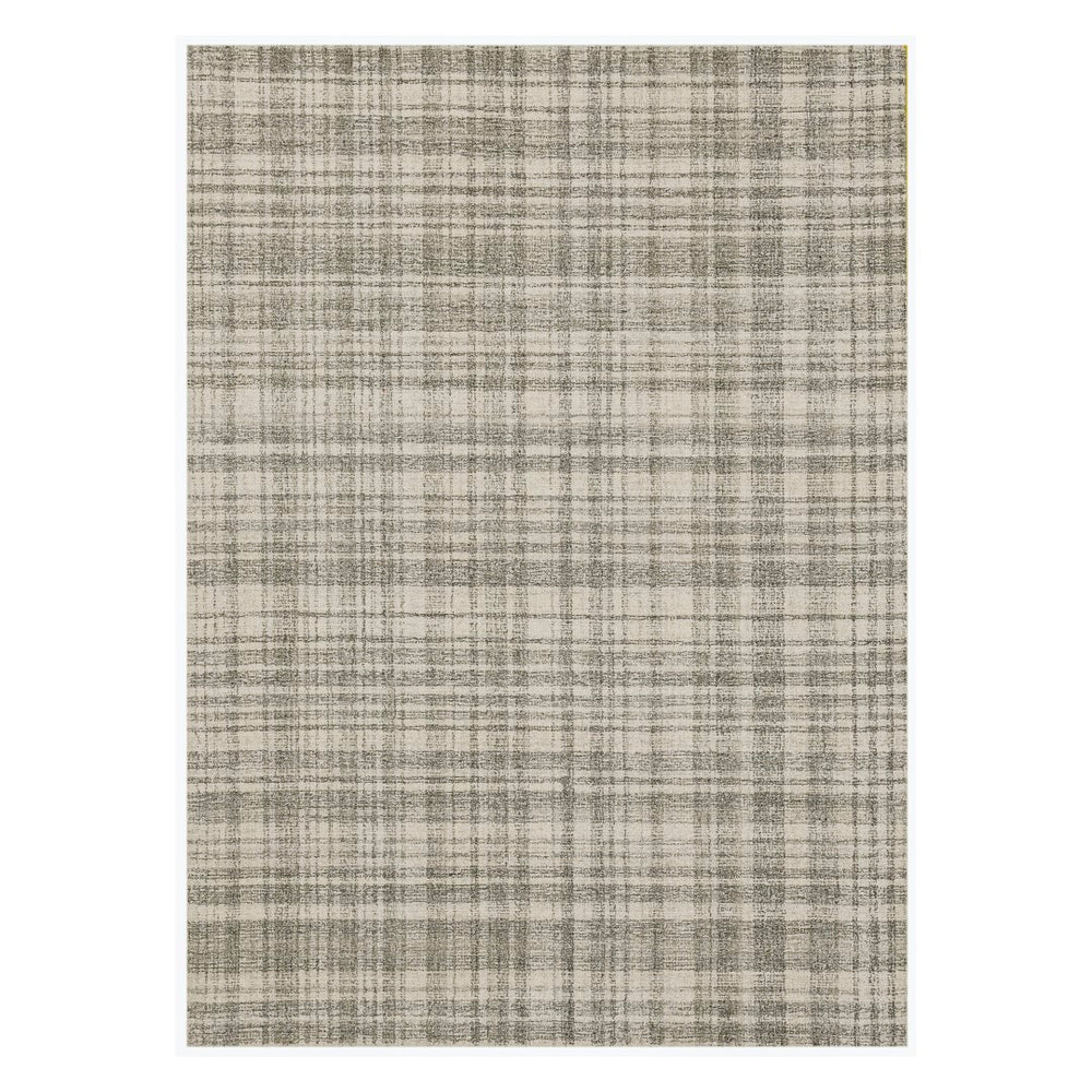 AMER Rugs Laurel LAU-1 Hand-Tufted Plaid Transitional Area Rug Ivory 8'6" x 11'6"