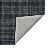 AMER Rugs Laurel LAU-12 Hand-Tufted Plaid Transitional Area Rug Charcoal 8'6" x 11'6"