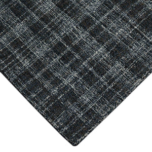 AMER Rugs Laurel LAU-12 Hand-Tufted Plaid Transitional Area Rug Charcoal 8'6" x 11'6"