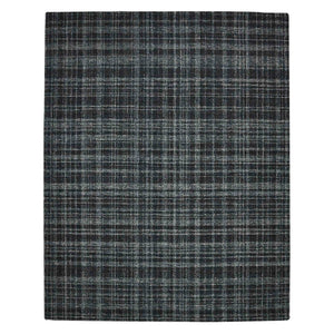 AMER Rugs Laurel LAU-12 Hand-Tufted Plaid Transitional Area Rug Charcoal 8'6" x 11'6"