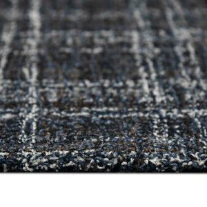AMER Rugs Laurel LAU-12 Hand-Tufted Plaid Transitional Area Rug Charcoal 8'6" x 11'6"