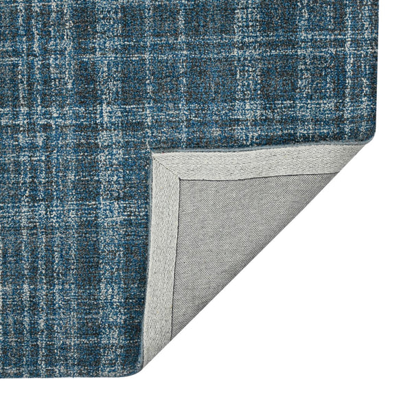 AMER Rugs Laurel LAU-2 Hand-Tufted Plaid Transitional Area Rug Turquoise 5' x 7'6"