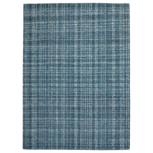 AMER Rugs Laurel LAU-2 Hand-Tufted Plaid Transitional Area Rug Turquoise 5' x 7'6"