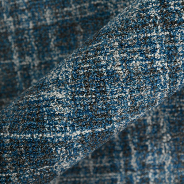 AMER Rugs Laurel LAU-2 Hand-Tufted Plaid Transitional Area Rug Turquoise 5' x 7'6"